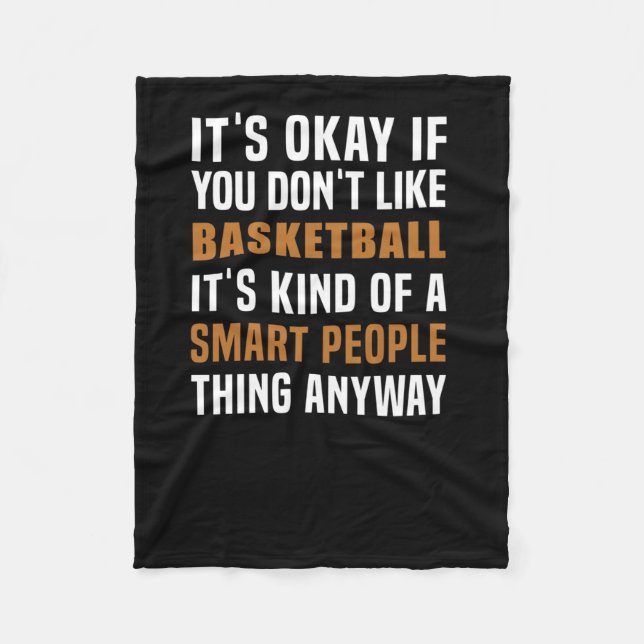 Manta Polar El Baloncesto Es Algo Inteligente (Anverso)