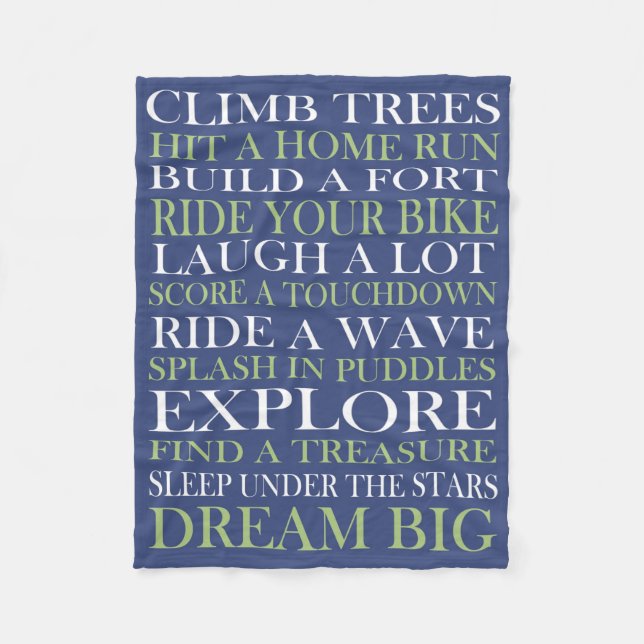 Manta Polar El bebé gobierna el azul (Anverso)