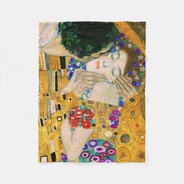 Manta Polar El beso de Gustav Klimt (Anverso)