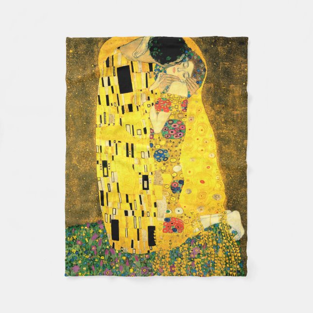 Manta Polar El beso de Gustavo Klimt (Anverso)