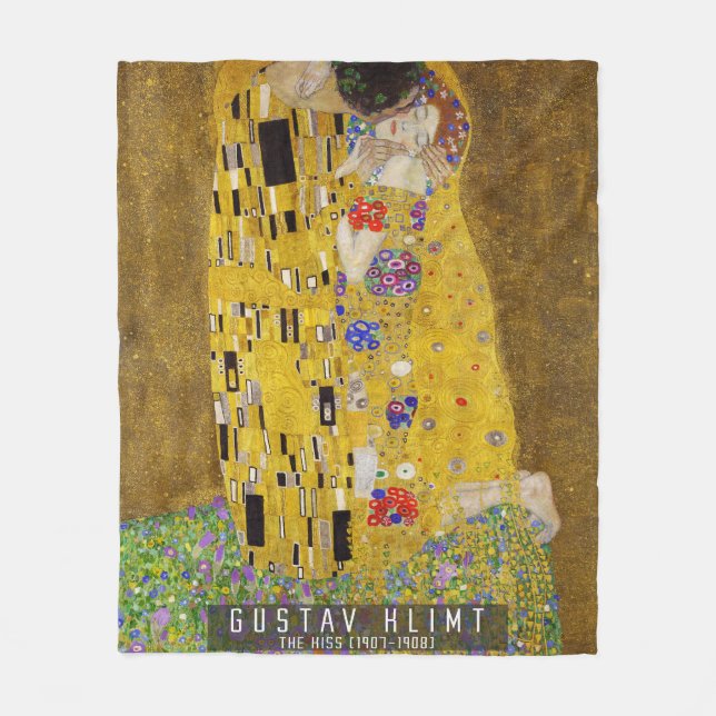 Manta Polar El beso - Gustav Klimt (Anverso)