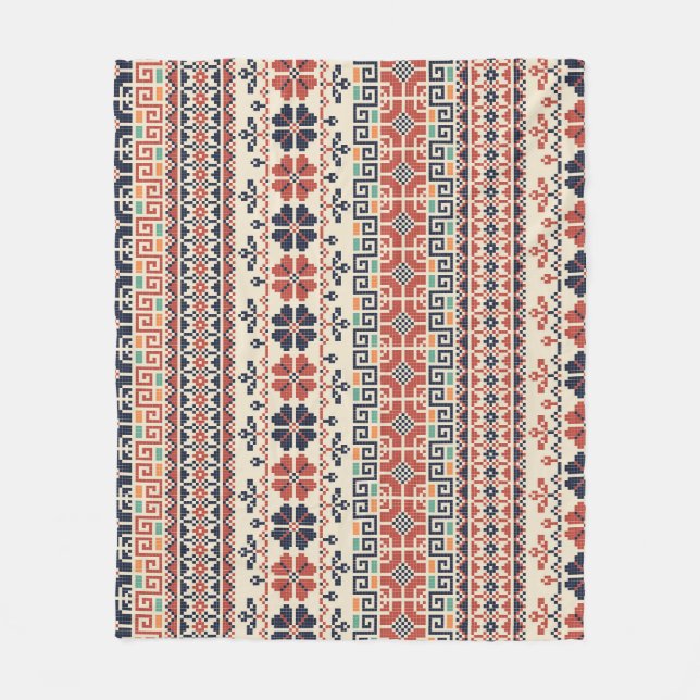 Manta Polar El Bordado Palestino Motif: Belleza Tradicional. (Anverso)