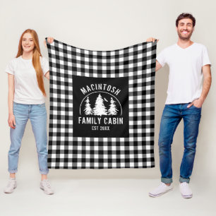 Manta Polar El búfalo blanco negro ruso plaid Woods personalis