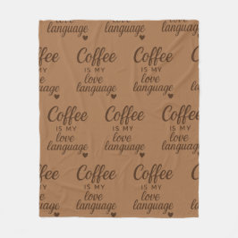 Manta Polar "El Café Es Mi Lenguaje del Amor" Café Profundo de