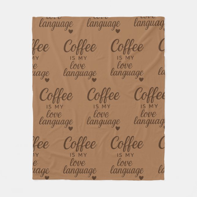 Manta Polar "El Café Es Mi Lenguaje del Amor" Café Profundo de (Anverso)