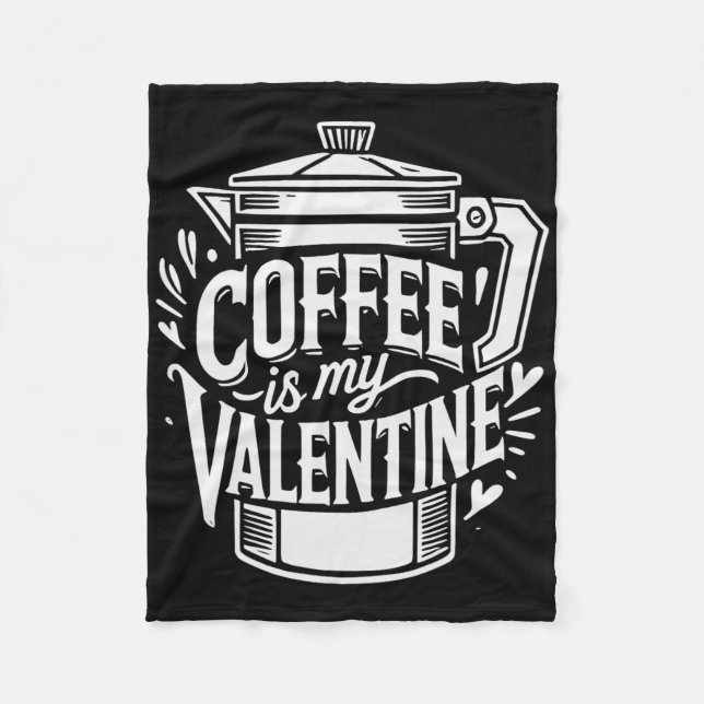 Manta Polar El Café Es Mi San Valentín  (Anverso)