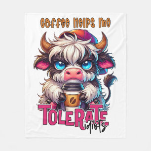 Manta Polar El café me ayuda a tolerar idiotas 