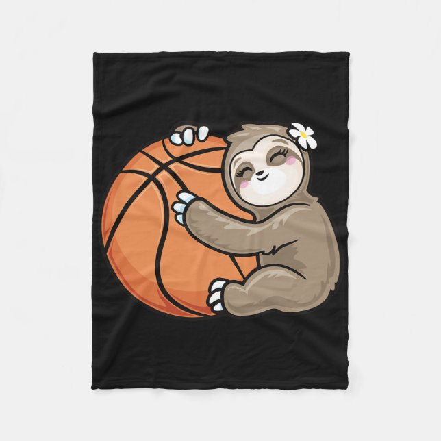 Manta Polar El Chica Cute ama a Sloth Bysketbyll (Anverso)