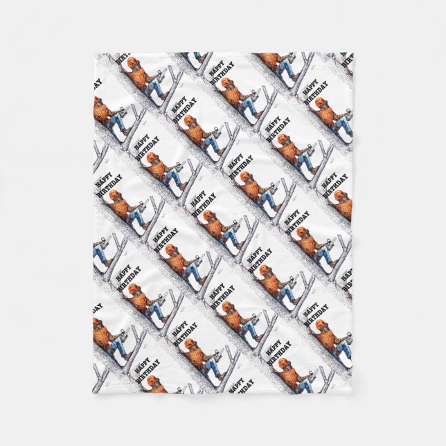 Manta Polar El cirujano del árbol aborista Regalo de cumpleaño (Anverso)