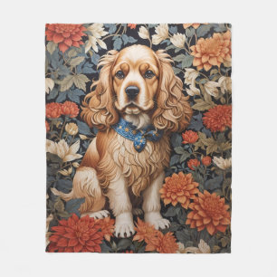 Manta Polar El Cocker Spaniel William Morris inspiró la floral