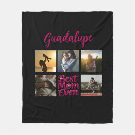 Manta Polar El Collage de fotos de la mejor madre de todos los