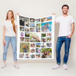 Manta Polar El Collage de fotos moderno de 33 personaliza tu
