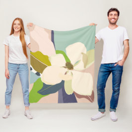 Manta Polar El color de la magnolia de primavera bloquea la fl