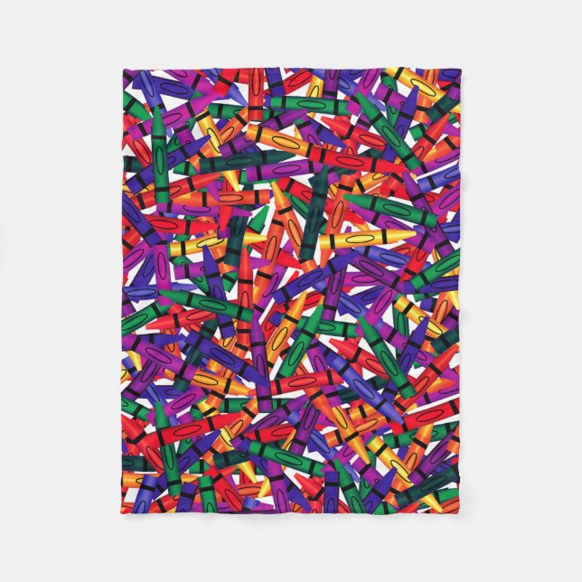 Manta Polar El Crayons Crayon Room Déctor Blanket (Anverso)
