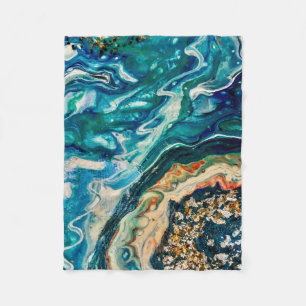 Manta Polar El cuadro abstracto del hielo y el pescado