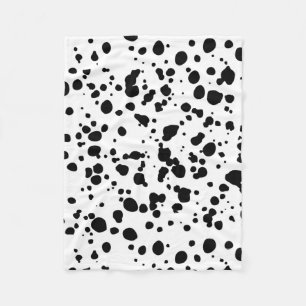 Manta Polar El dalmatian es blanco negro. Moderno. Cuatro anim