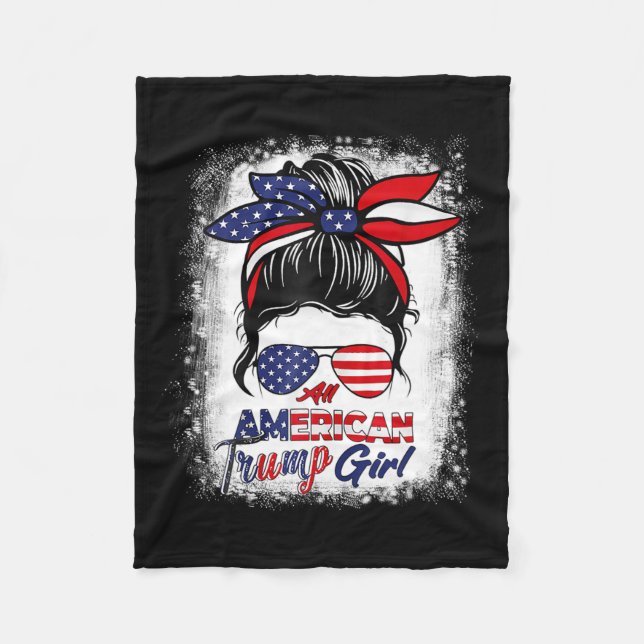 Manta Polar El Desordenado Bun Pro Trum, Chica Estadounidense  (Anverso)