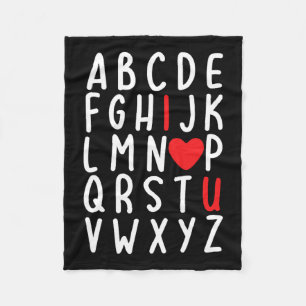 Manta Polar El día de San Valentín Abc I Love You Heart Teache