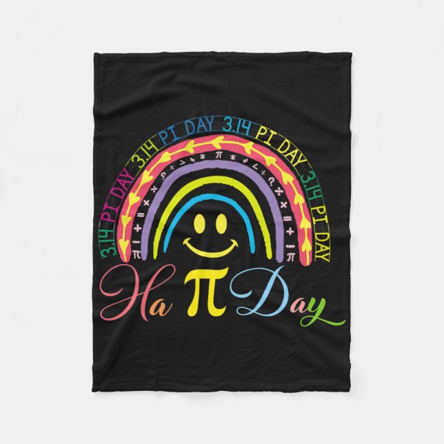 Manta Polar El Día Del Pi Número De Matemáticas Arcoiris Feliz (Anverso)