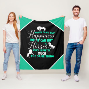 Manta Polar El dinero puede comprar caballos Mint Green