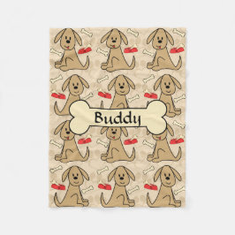 Manta Polar El diseño del perro de perrito de Brown