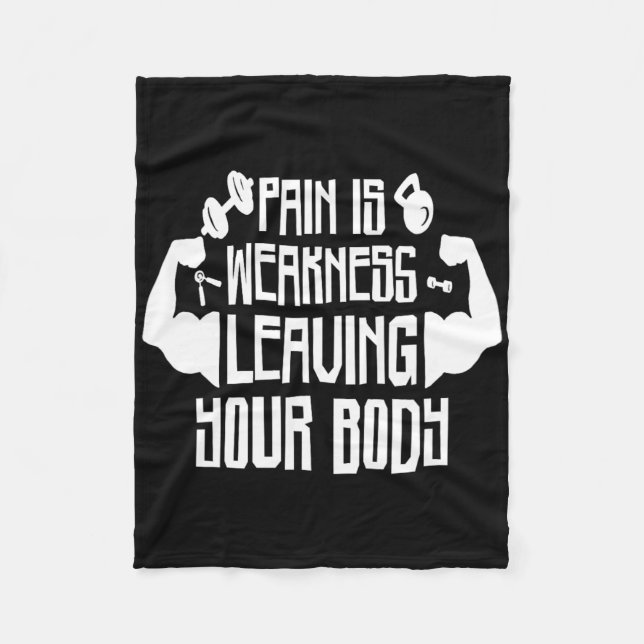 Manta Polar El Dolor Es Debilidad Dejando El Cuerpo (Anverso)