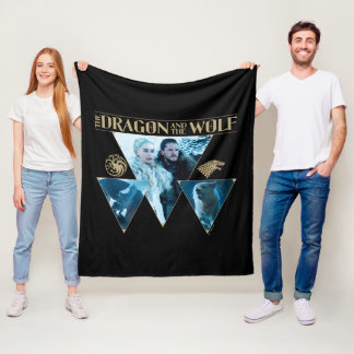 Manta Polar El Dragón y el Gráfico Wolf Daenerys & Jon
