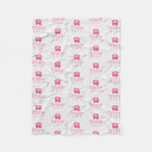 Manta Polar El elefante rosa mate de Trump 2020