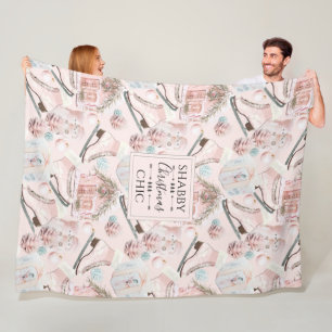 Manta Polar El encantador modelo de Navidades rosados chic de 