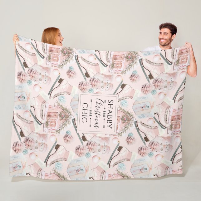 Manta Polar El encantador modelo de Navidades rosados chic de  (In situ)