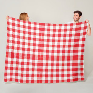 Manta Polar El encantador patrón de comprobación de Gingham ro