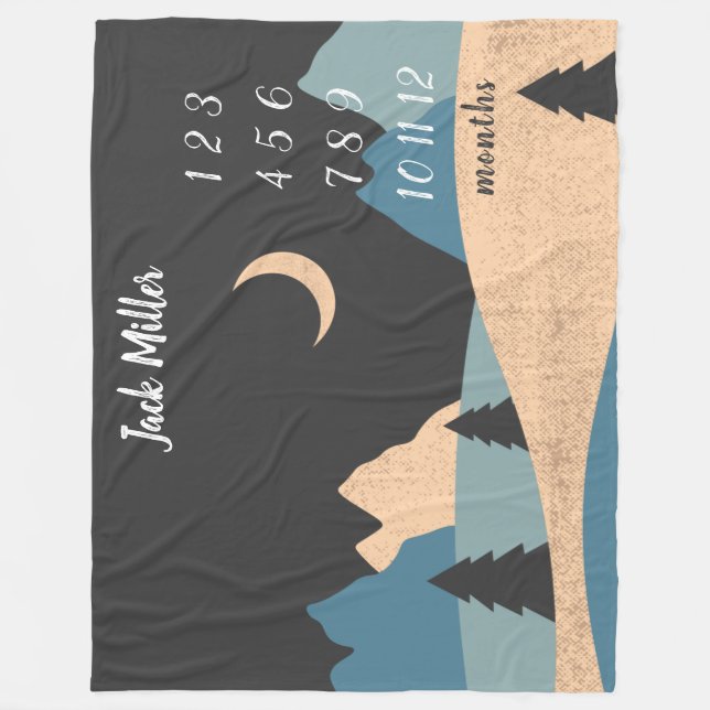 Manta Polar El entorno natural de Baby Milestona Blanket (Anverso)