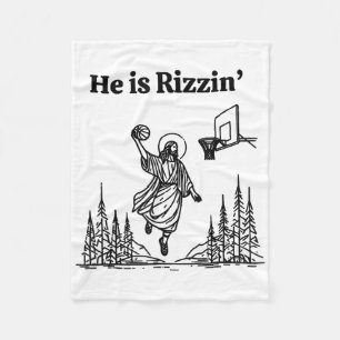 Manta Polar Él es divertido Rizzin Baloncesto Retro Cristiano