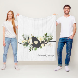 Manta Polar El estado de Georgia personalizó tu ciudad natal r