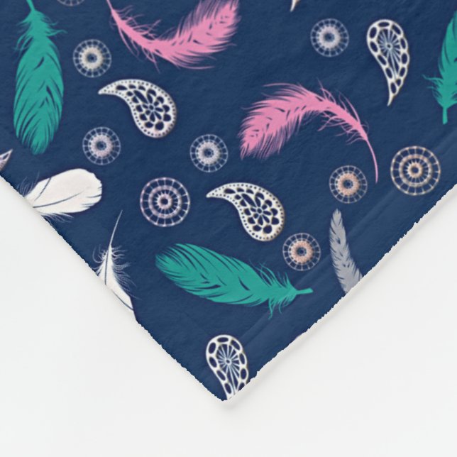 Manta Polar el estilo del boho empluma el modelo (Esquina)