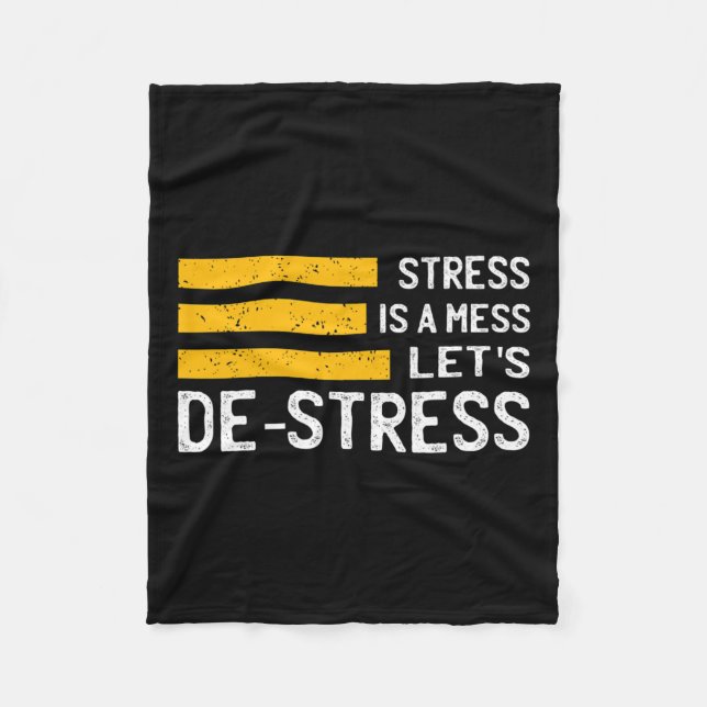 Manta Polar El estrés es un desastre, desestresemos el regalo, (Anverso)