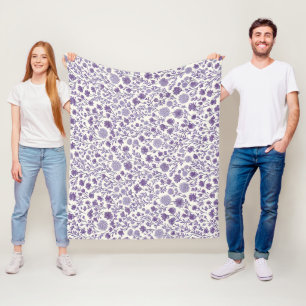 Manta Polar El estudio en casa Lavanda Flor