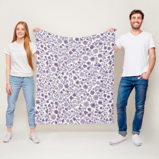Manta Polar El estudio en casa Lavanda Flor