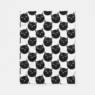 Manta Polar El gato negro dirige el modelo, diseño felino
