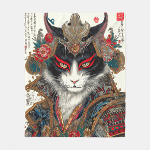 Manta Polar El gato Ronin Guerrero de Ukiyo-e Samurai