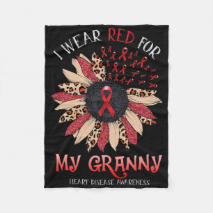 Manta Polar El Girasol I Usa Cinta Roja Granny Heart Disease A