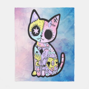 Manta Polar El Gótico Kawaii Pastel Patchwork Gótico Creepy