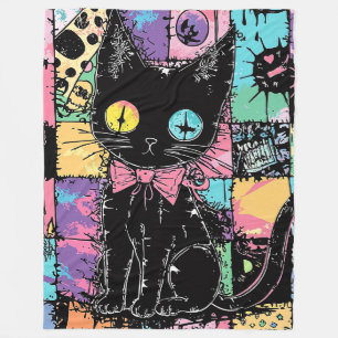 Manta Polar El Gótico Kawaii Pastel Patchwork Gótico Creepy