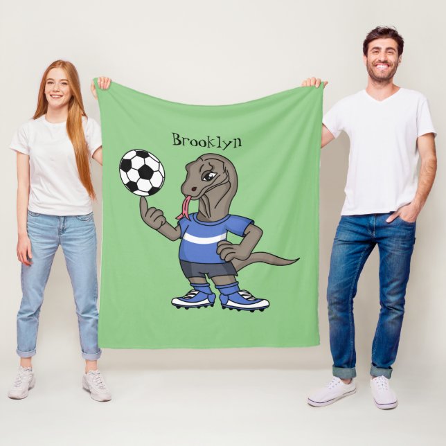 Manta Polar El gracioso personalizado de fútbol del dragón Kom (In situ)