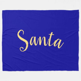 Manta Polar El guión festivo "Santa" Deep Royal Blue Backgroun