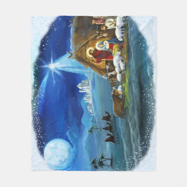 Manta Polar "Él ha nacido" (Anverso)