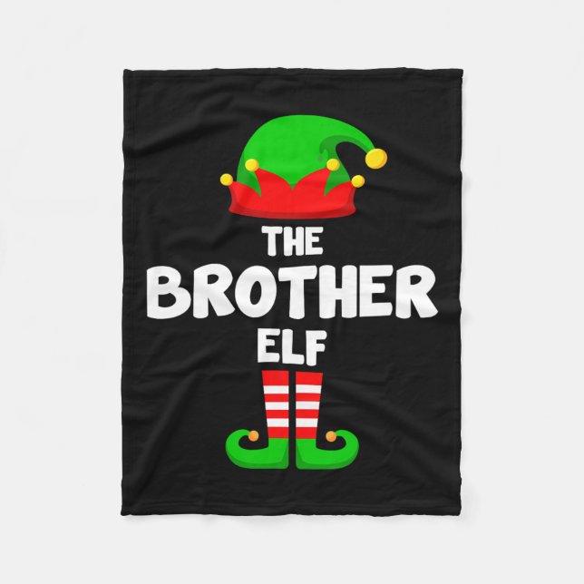 Manta Polar El hermano Elf Navidades graciosos que coinciden c (Anverso)