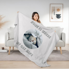 Manta Polar El hogar es donde mi gato toma una siesta personal