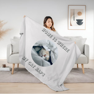 Manta Polar El hogar es donde mi gato toma una siesta personal