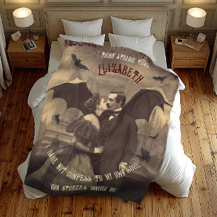 Manta Polar El horror gótico del beso de Drácula de la Vintage